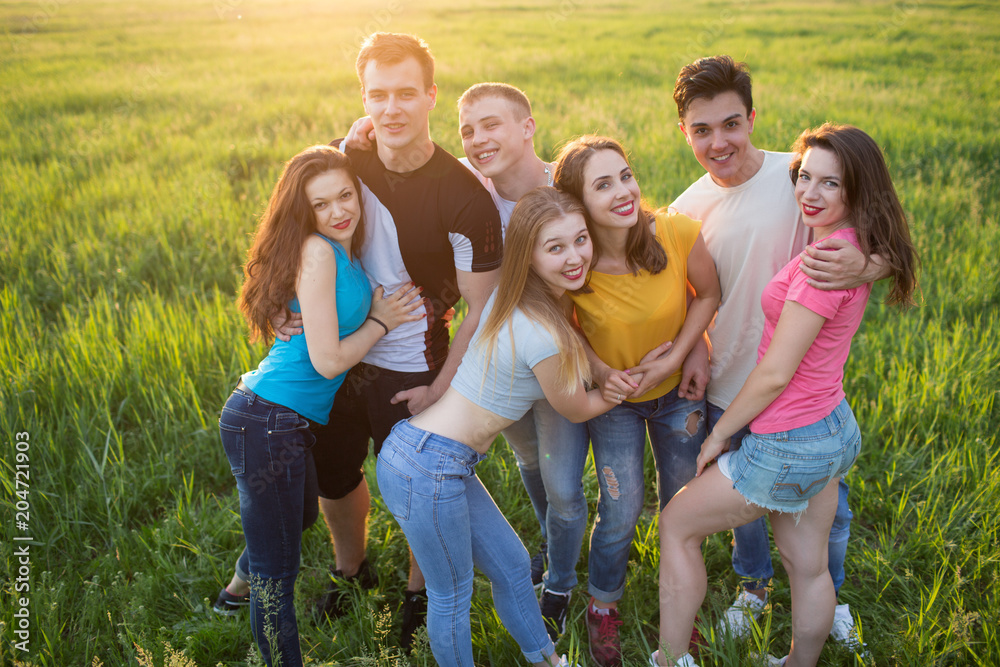 Group of happy young people laughing Group of happy young people laughing