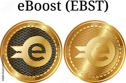 Set of physical golden coin eBoost (EBST) photo