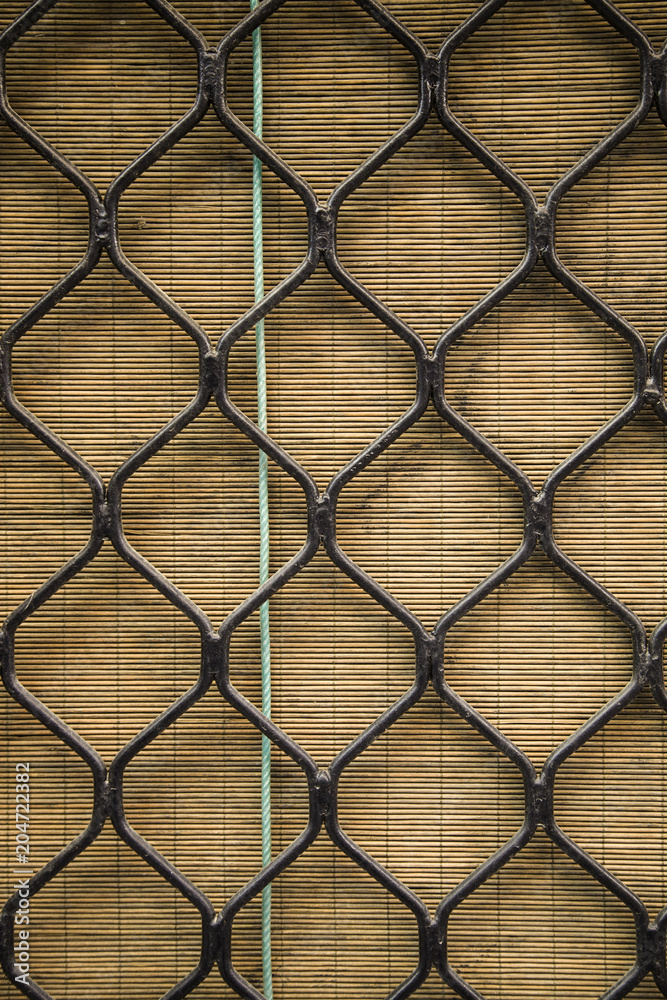 Fototapeta premium Metal fence wall