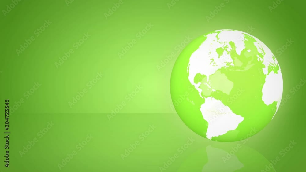 シンプルな回転するグリーンの地球 ループ シンプルな回転するグリーンの地球 ループ