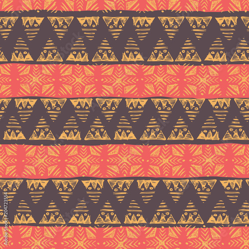hand drawn african ethnic seamless pattern