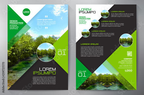 Business Brochure. Flyer Design. Leaflets a4 Template. Cover Book and Magazine. Annual Report Vector illustration