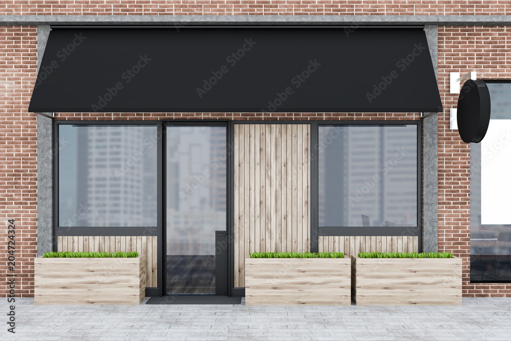 Brick restaurant exterior wooden doors Brick restaurant exterior wooden doors