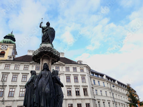 Vienna, Austria - December 16, 2017: Historical buildings in Vienna city center