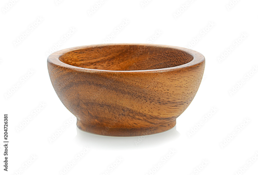 wood bowl isolated on white background. wood bowl isolated on white background.