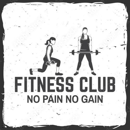Fitness centre badge. Vector. For fitness centers emblems, gym signs