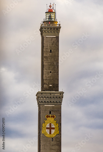 Lighthouse of Genoa in Italy