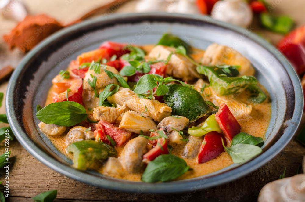 Curry chicken vegetable fresh food Curry chicken vegetable fresh food