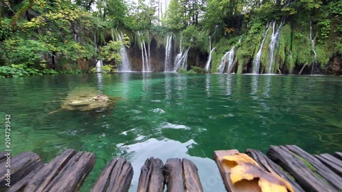 Waterfalls at Plitvice Lakes National Park in Croatia