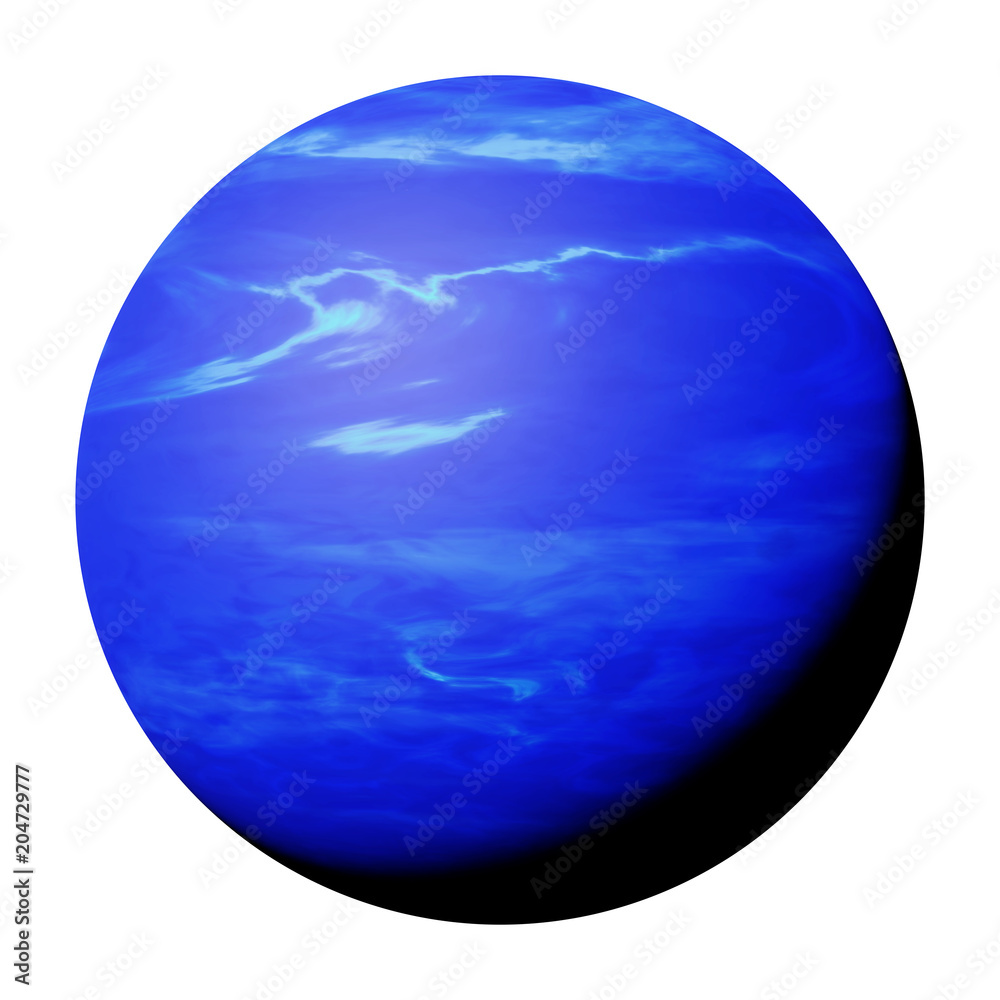 Fototapeta premium planet Neptune isolated on white background, part of the solar system