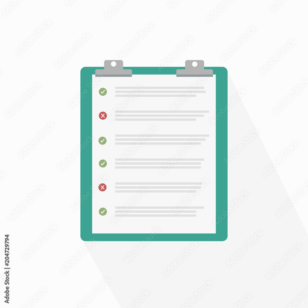 Clipboard icon on white background. Checklist icon Clipboard icon on white background. Checklist icon