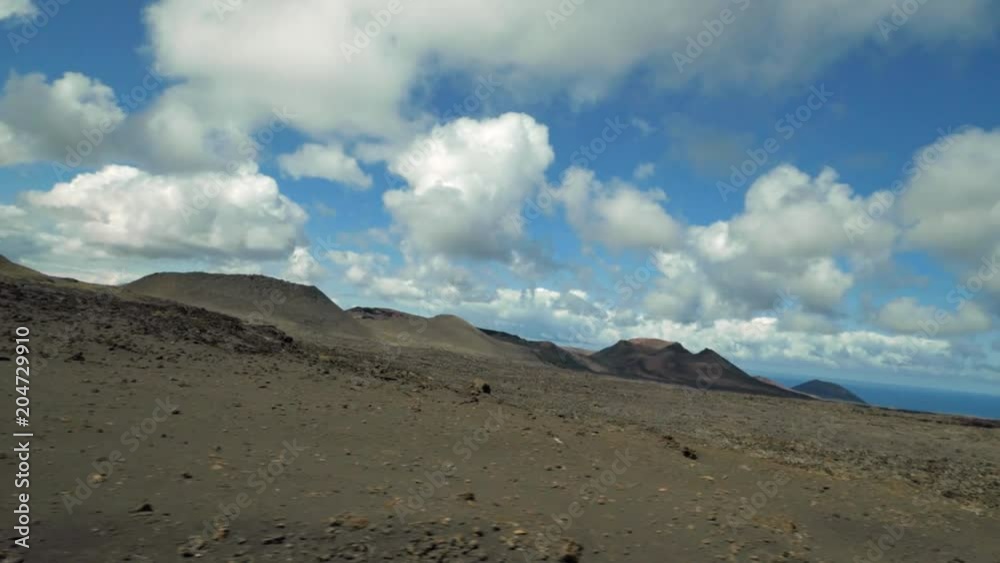 View of the Timanfaya National Park ( also called The Montanas del Fuego or Mountains of Fire ) in Lanzarote, Canary Islands, Spain View of the Timanfaya National Park ( also called The Montanas del Fuego or Mountains of Fire ) in Lanzarote, Canary Islands, Spain