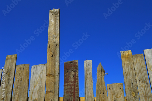 An old fence from the boards