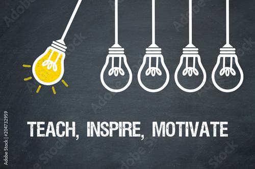 Tableau sur toile teach, inspire, motivate