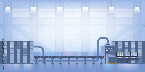 Industrial interior. Smart factory. Industry 4.0