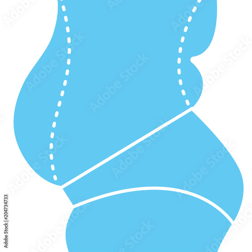Vector fat belly