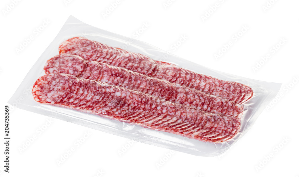 sliced salami in a package sliced salami in a package