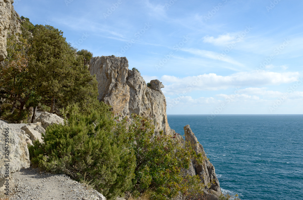 Head of Mephistopheles Rock on Golitsyn Trail, Novy Svet, Crimea.