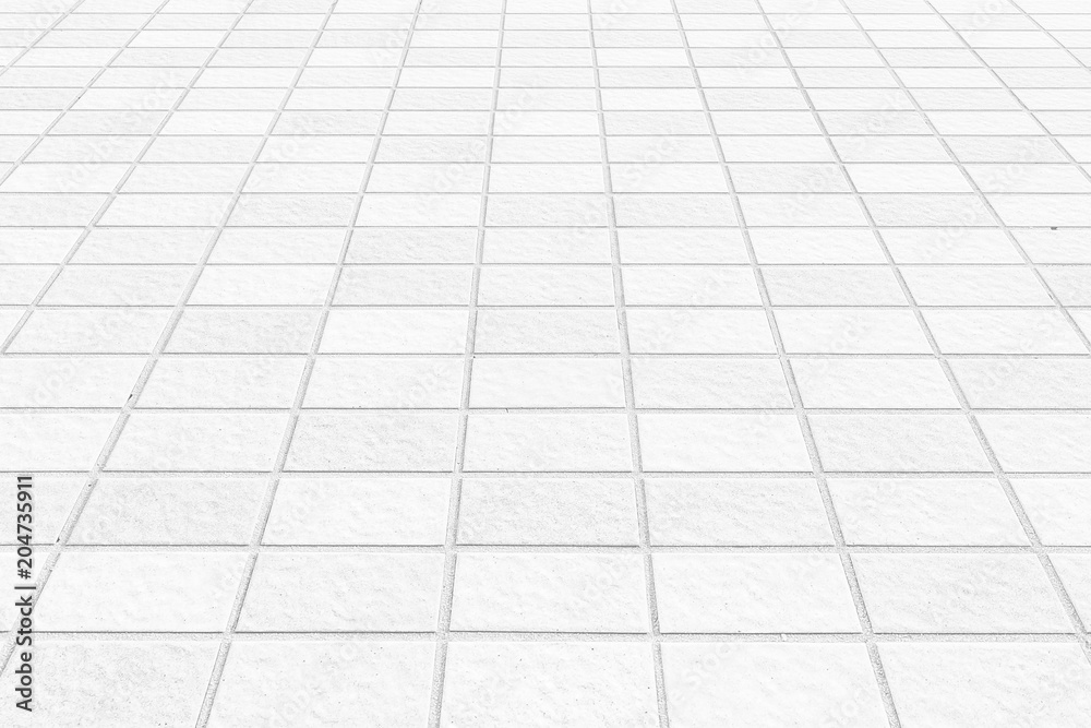 Fototapeta premium Outdoor white tile floor background