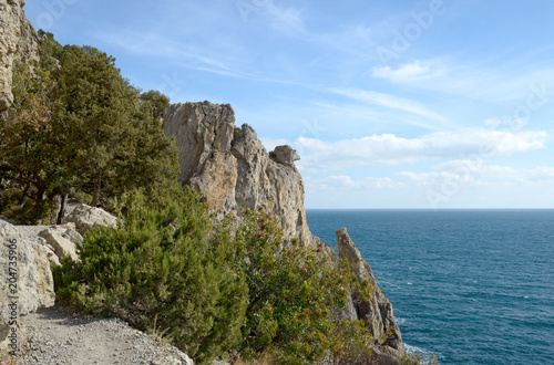 Head of Mephistopheles Rock on Golitsyn Trail, Novy Svet, Crimea.