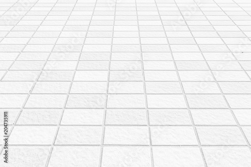 Outdoor white tile floor background