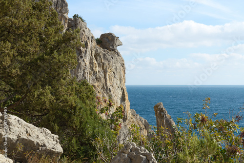 Foto Head of Mephistopheles Rock on Golitsyn Trail, Novy Svet, Crimea.