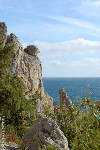 Bild auf Leinwand Head of Mephistopheles Rock on Golitsyn Trail, Novy Svet, Crimea.