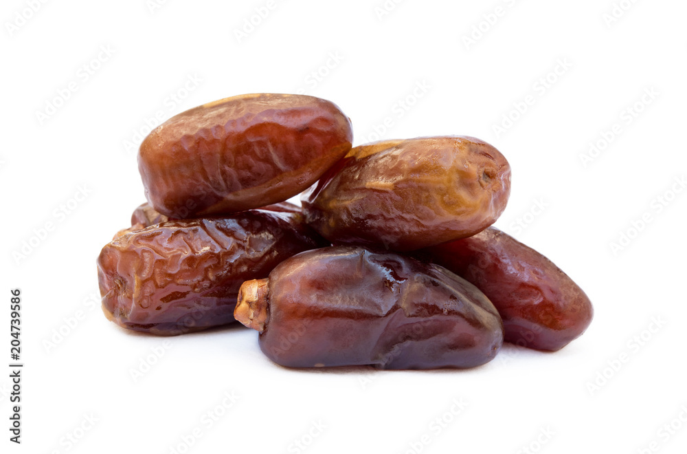 Dried sweet dates isolated on a white background Dried sweet dates isolated on a white background