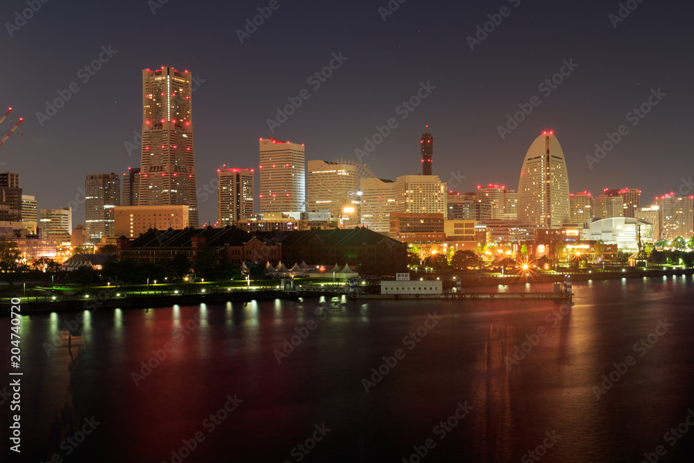 Naklejka premium 大桟橋からのみなとみらい