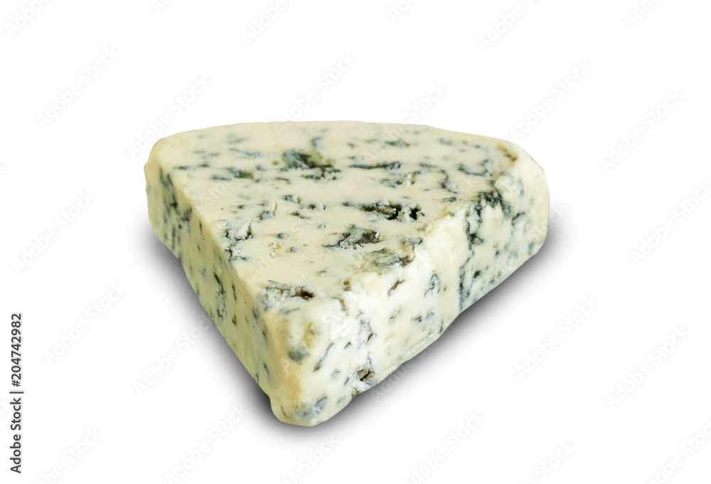 Blue cheese isolated on white