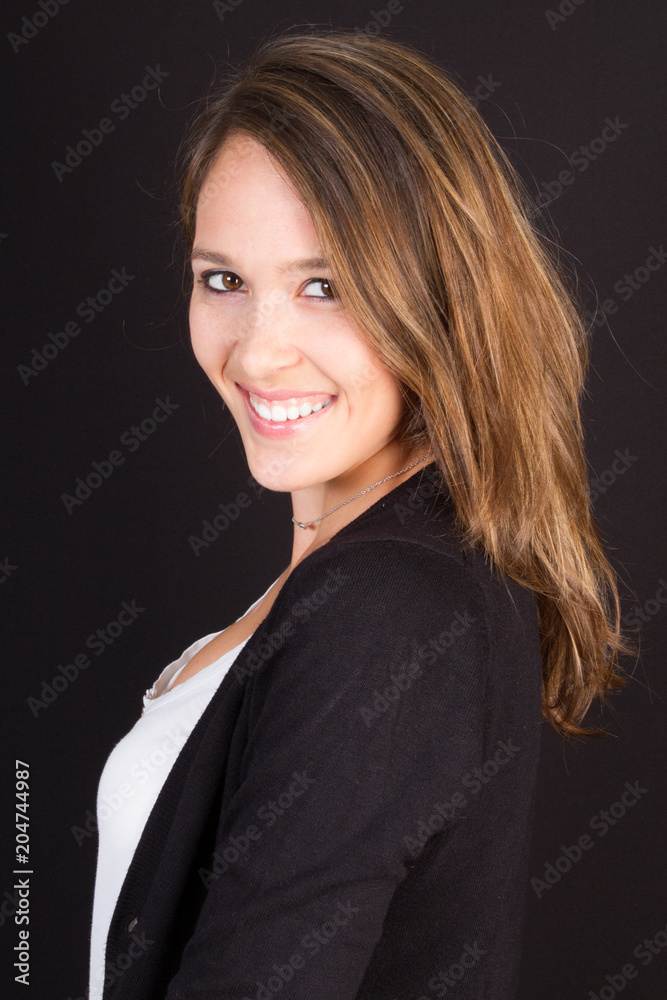 beautiful young woman portrait close up indoor beautiful young woman portrait close up indoor