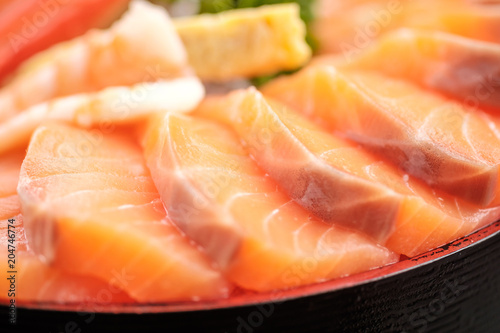 salmon sashimi