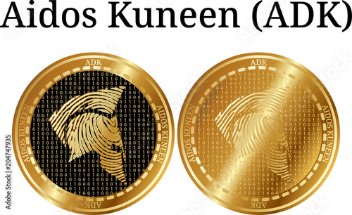 Set of physical golden coin Aidos Kuneen (ADK)