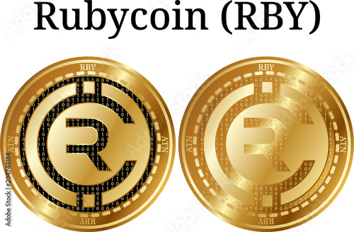 Set of physical golden coin Rubycoin (RBY)