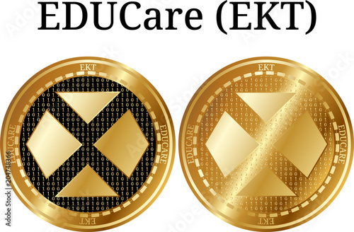 Set of physical golden coin EDUCare (EKT) photo