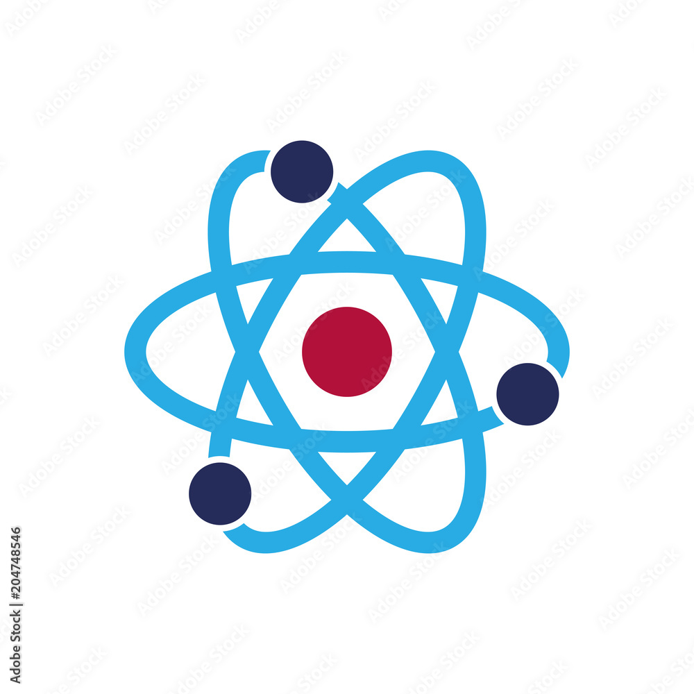 atom icon, atom vector symbol, chemistry & science research atom icon, atom vector symbol, chemistry & science research