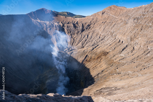 Crater of Bromo volcano in Bromo Tengger Semeru National Park, Java, Indonesia