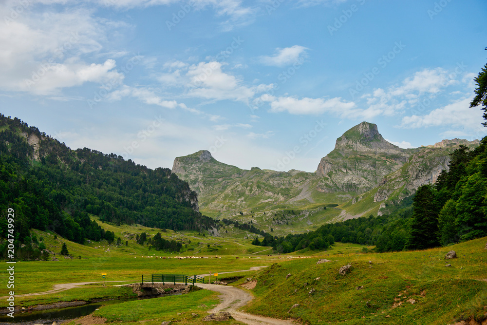 Pyrenees mountain landscape in France, Pyrenees Atlantiques