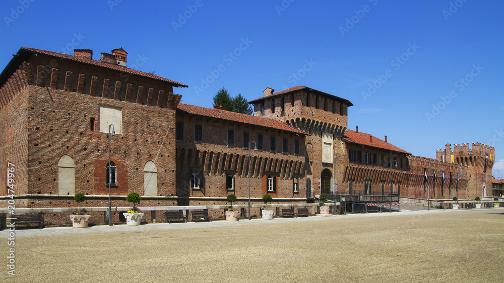 Gallliate, Castello Sforzesco, Piemonte, Italia, Europa, Sforza Castle in Galliate, Piedmont, Italy, Europe
