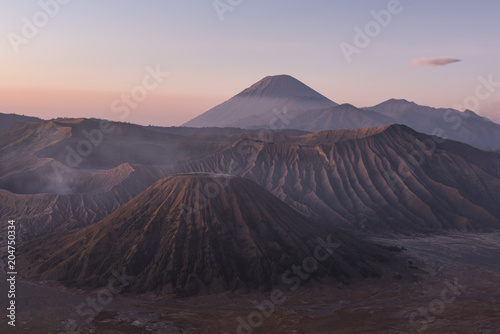 Mount Bromo volcano (Gunung Bromo) during colorful sunrise from viewpoint on Mount Penanjakan in Bromo Tengger Semeru National Park, East Java, Indonesia © Maciej Matlak