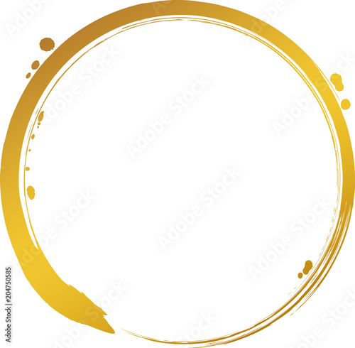 丸　円　金　筆文字