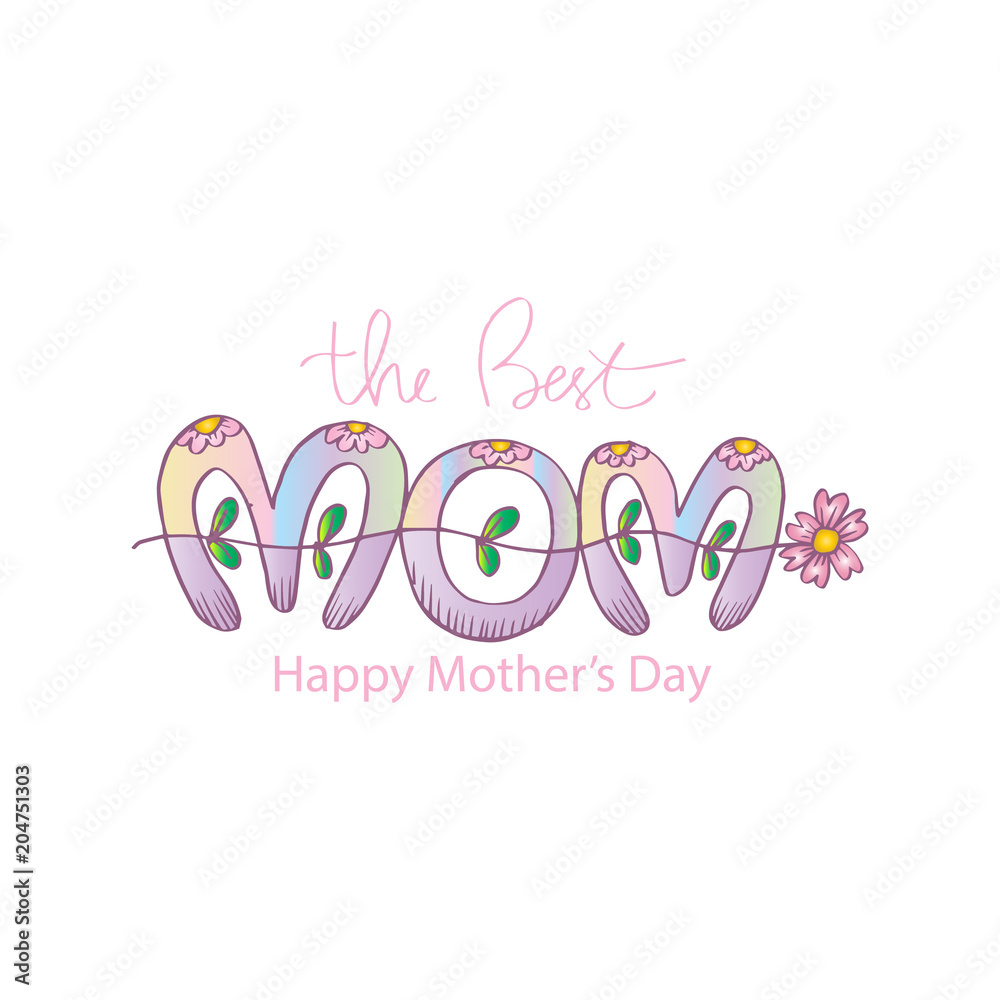 	 Happy Mother's day greeting card.