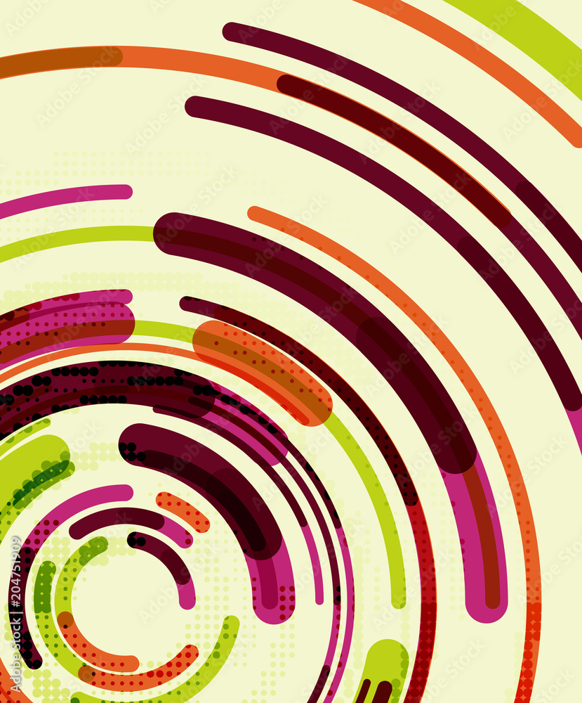 Circular lines, circles, geometric abstract background Circular lines, circles, geometric abstract background