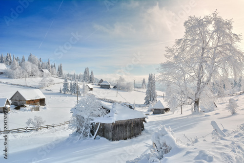 Winter in the villages of Transylvania