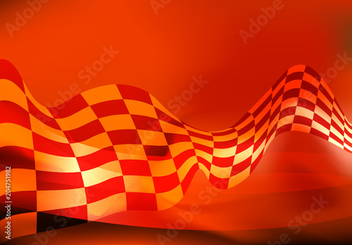 checkered flag waving racing background vector