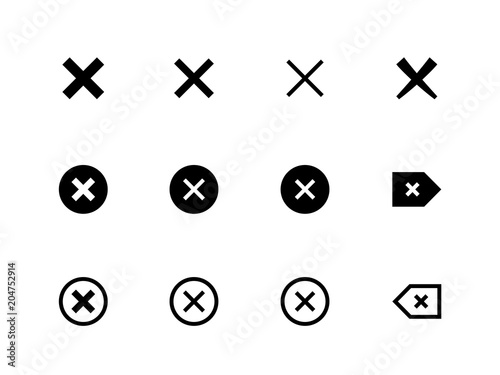 X marks, delete, cancel vector icons