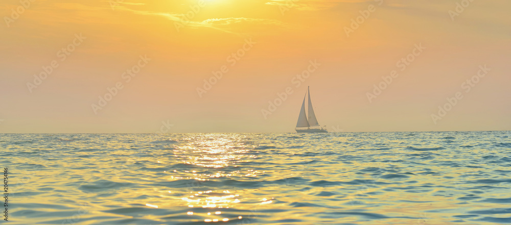 Fototapeta premium Sailboat in the Adriatic sea.