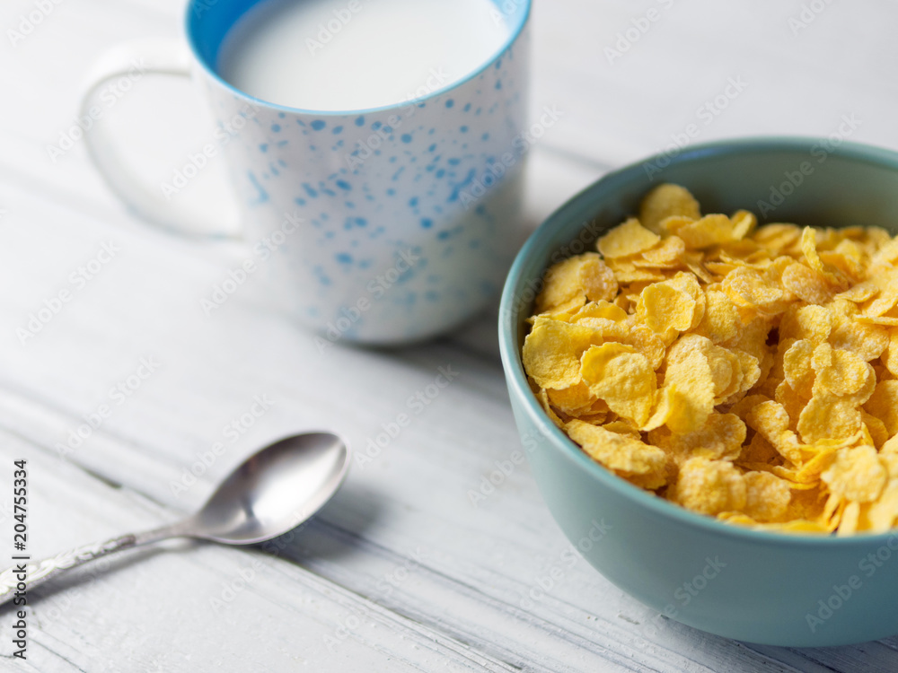cornflakes with milk for Breakfast cornflakes with milk for Breakfast