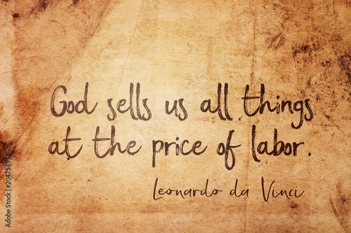 Quadro em tela price of labor Leonardo