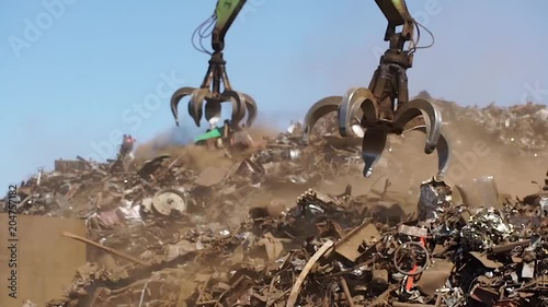 scrap metal loading